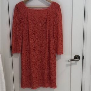 Peach lace dress